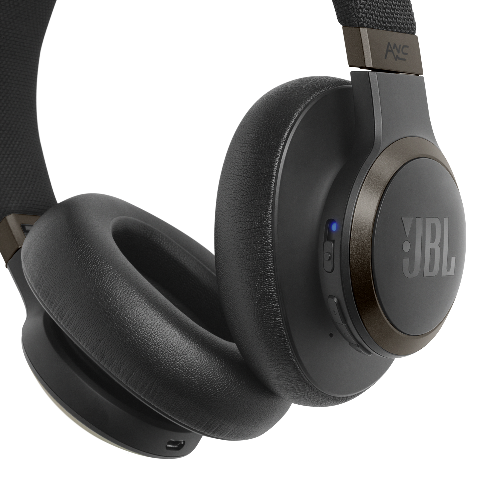 JBL Live 650BTNC - Black - Wireless Over-Ear Noise-Cancelling Headphones - Detailshot 4